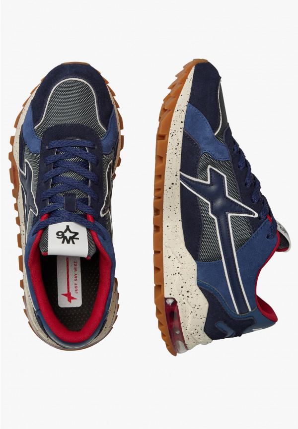 W6yz Sneakers in suede e tessuto tecnico Navy -BREEZE 3-M Online
