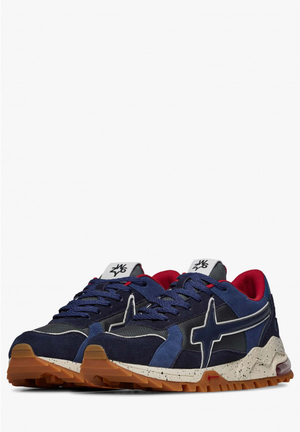 W6yz Sneakers in suede e tessuto tecnico Navy -BREEZE 3-M Online