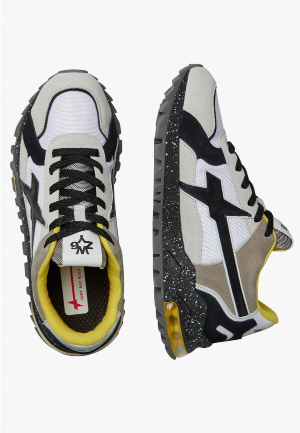 W6yz Sneakers in suede e tessuto tecnico Bianco-Grigio -BREEZE 3-M Outlet