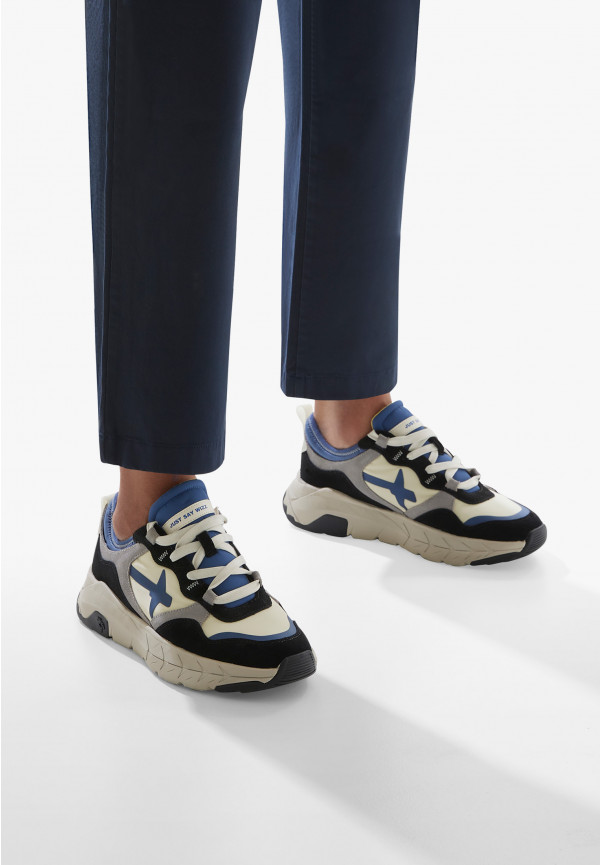 W6yz Sneakers in suede e tessuto tecnico Grigio -NEXT-M Saldi