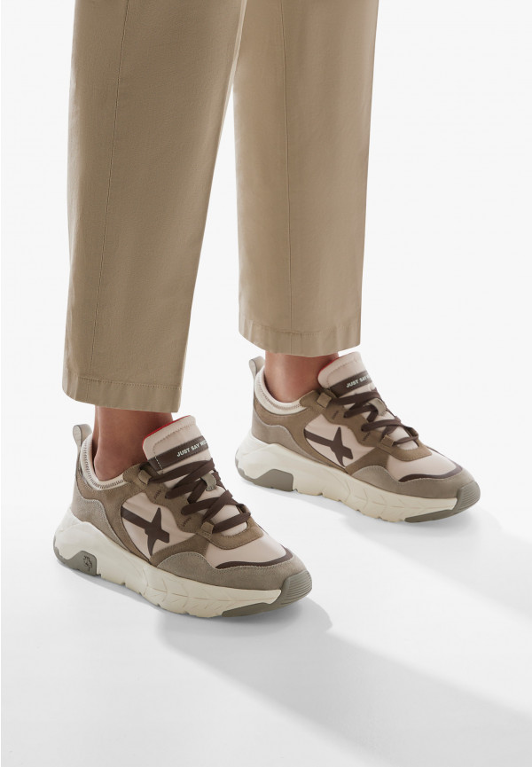 W6yz Sneakers in suede e tessuto tecnico Tortora -NEXT-M Hotsell