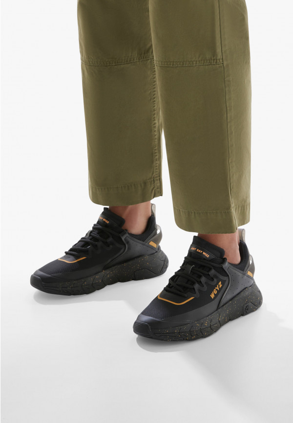 W6yz Sneakers in ecopelle e tessuto tecnico Nero -WILL-M Vendita Calda