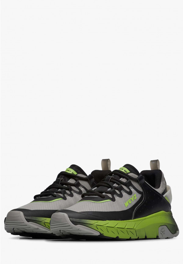 W6yz Sneakers in ecopelle e tessuto tecnico Grigio -WILL-M Vendita Economica