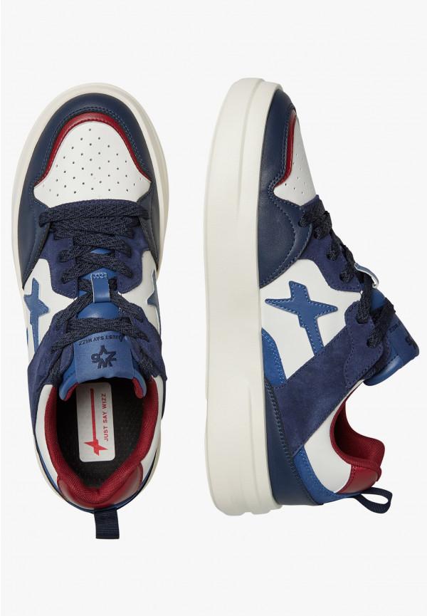 W6yz Sneakers in ecopelle e suede Bianco-Blu -BOND 2-M I Più Venduti