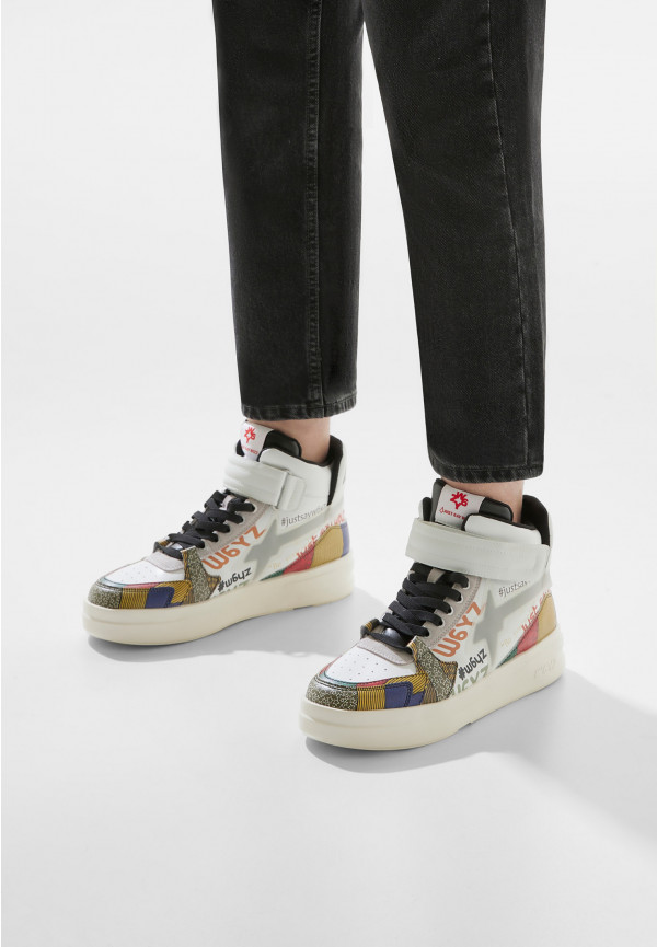 W6yz Sneakers alla caviglia in pelle Bianco -Q-UNI In Saldo