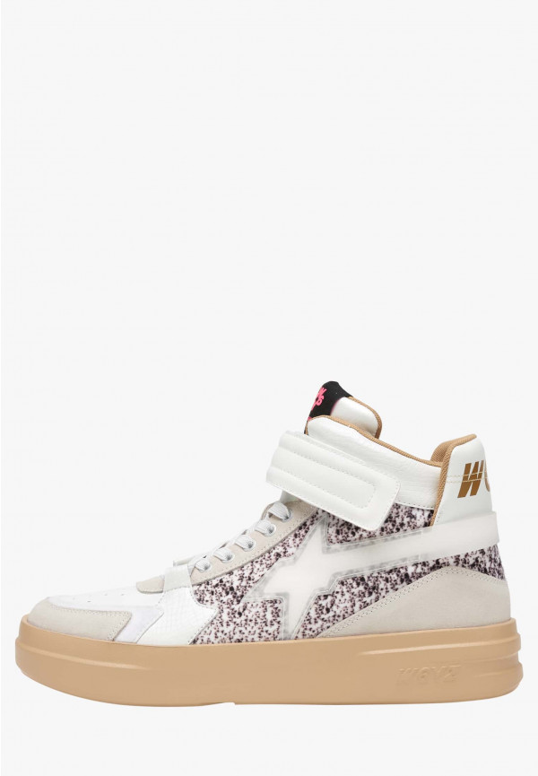 W6yz Sneakers alla caviglia in pelle e suede Bianco -Q-UNI Nuova