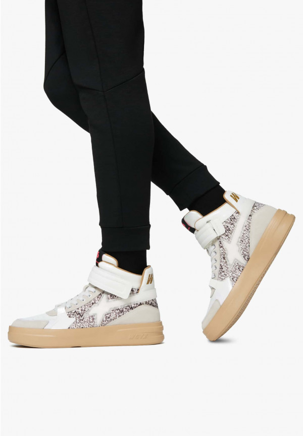 W6yz Sneakers alla caviglia in pelle e suede Bianco -Q-UNI Nuova