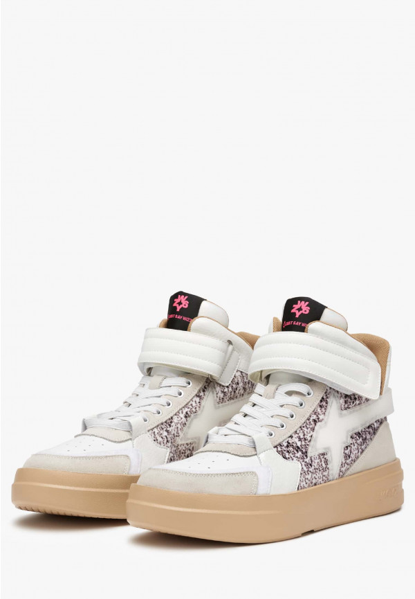 W6yz Sneakers alla caviglia in pelle e suede Bianco -Q-UNI Nuova