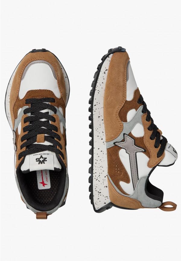 W6yz Sneakers in suede e tessuto tecnico Marrone -LOOP-W In Vendita