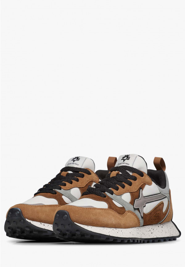 W6yz Sneakers in suede e tessuto tecnico Marrone -LOOP-W In Vendita