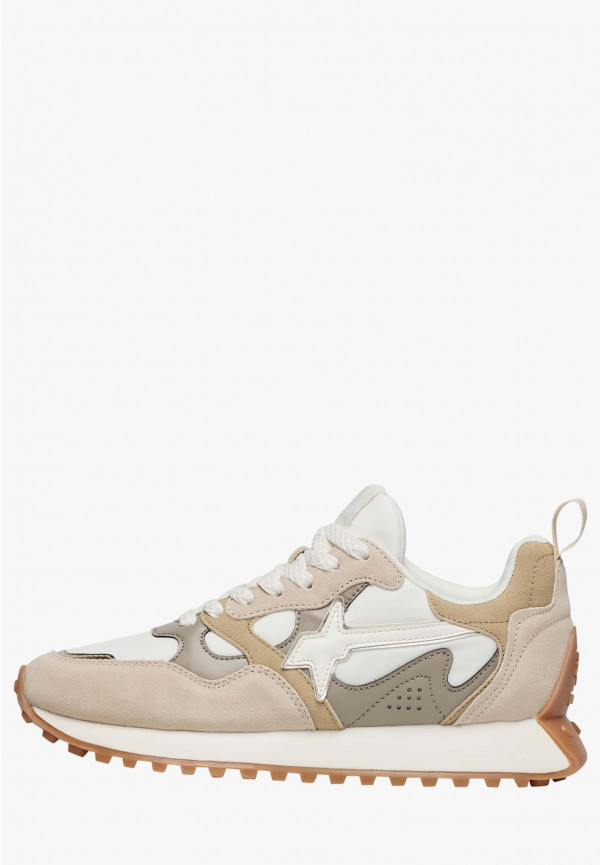W6yz Sneakers in suede e tessuto tecnico Bianco panna -LOOP-W 2025