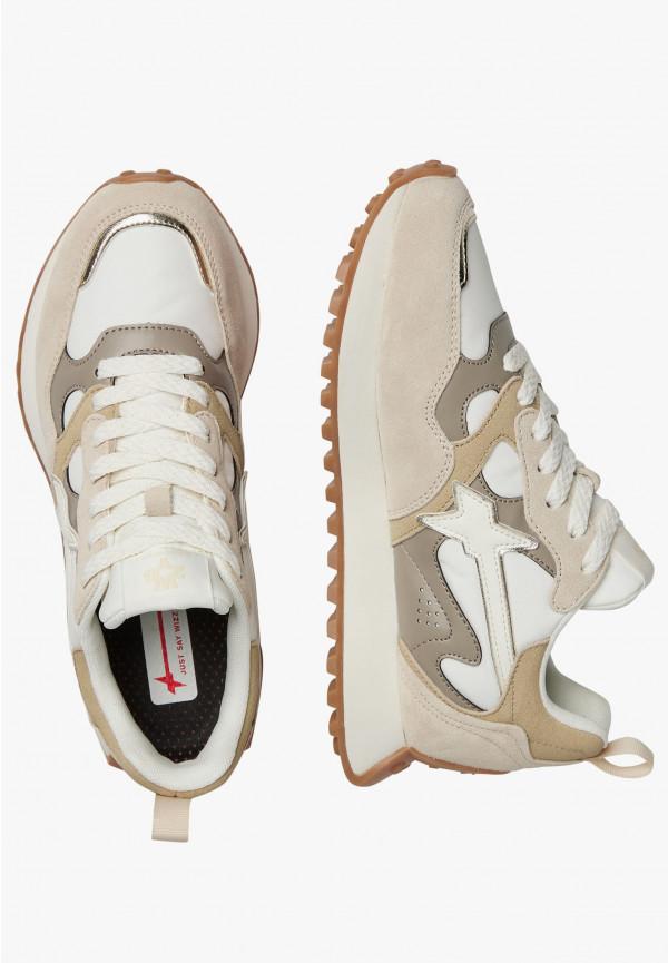 W6yz Sneakers in suede e tessuto tecnico Bianco panna -LOOP-W 2025