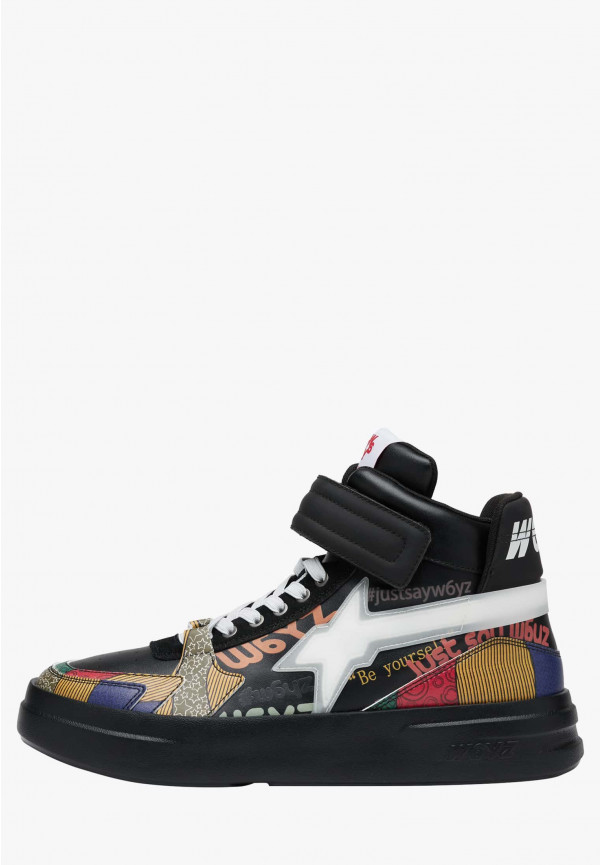 W6yz Sneakers alla caviglia in pelle Nero -Q-UNI Italy