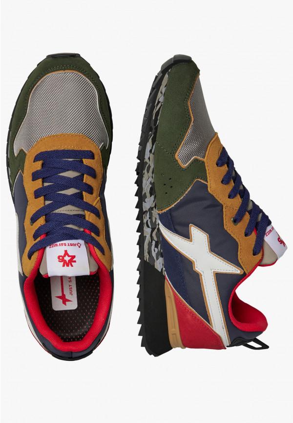 W6yz Sneakers in tessuto tecnico e suede Verde oliva -JET-M Italia