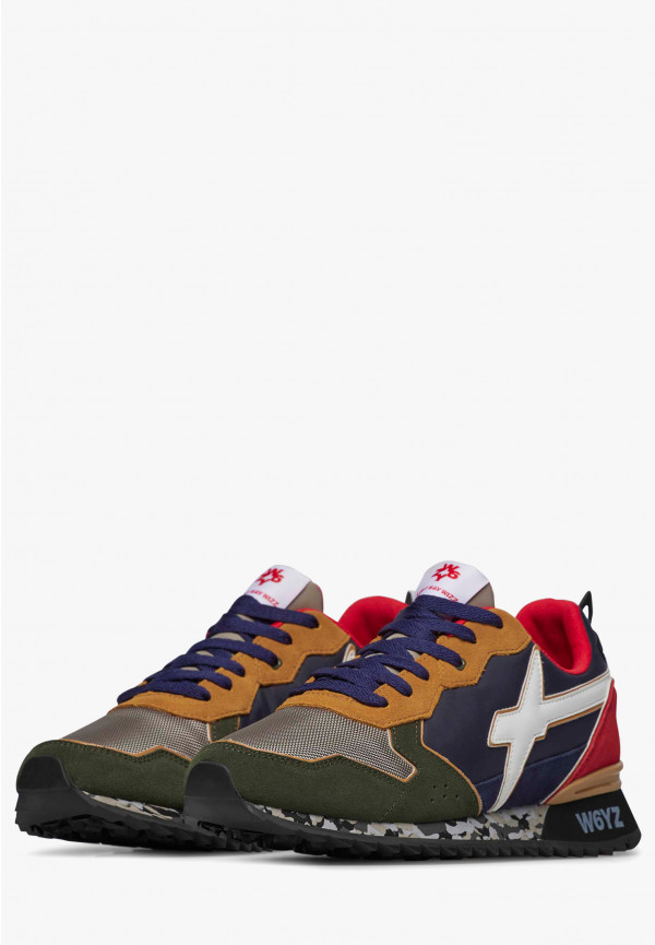 W6yz Sneakers in tessuto tecnico e suede Verde oliva -JET-M Italia