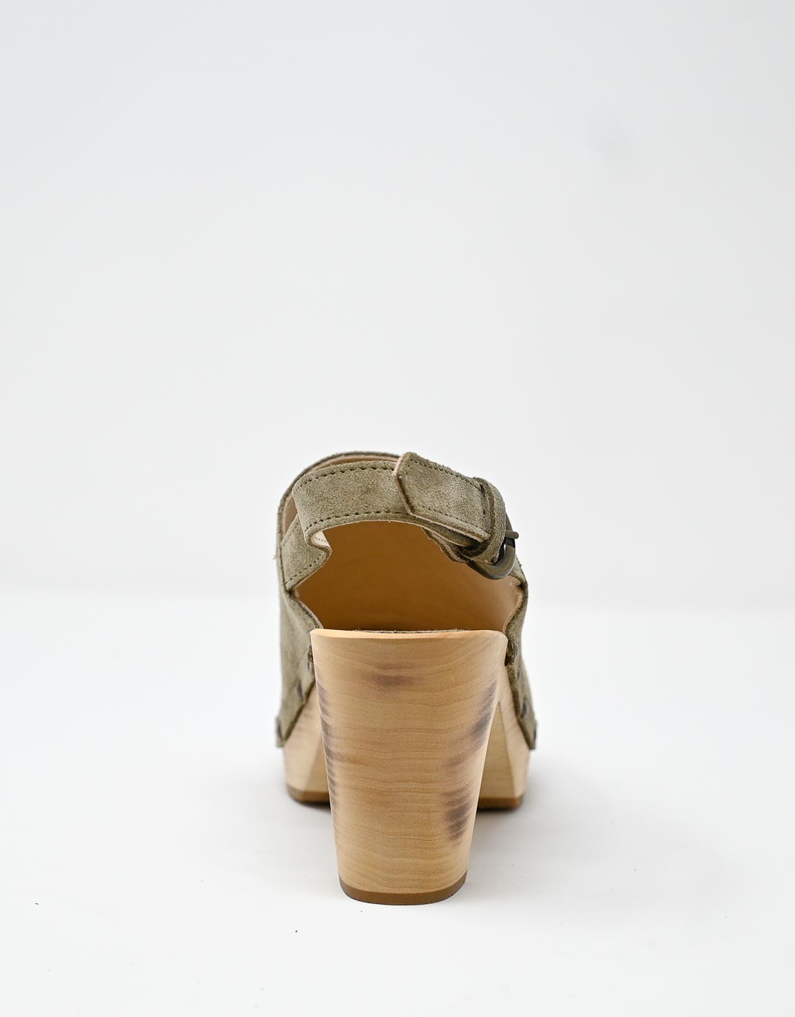 Wally Walker zoccolo in pelle scamosciata stone Olandflex by astorflex Italy