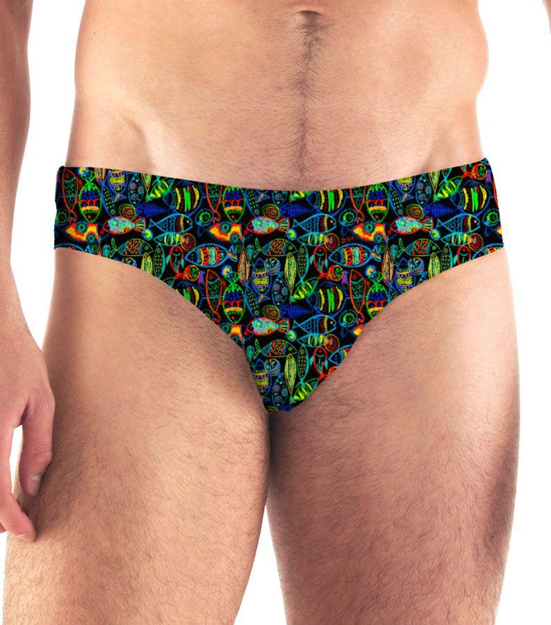 Zeybra SLIP UOMO PESCI CRAYON NERO Nuova