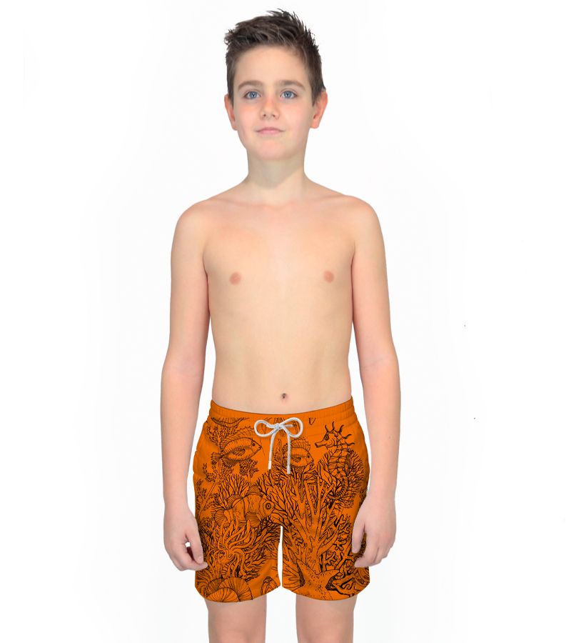 Zeybra COSTUME BAMBINO FLUO PRINT ORANGE FLUO Outlet
