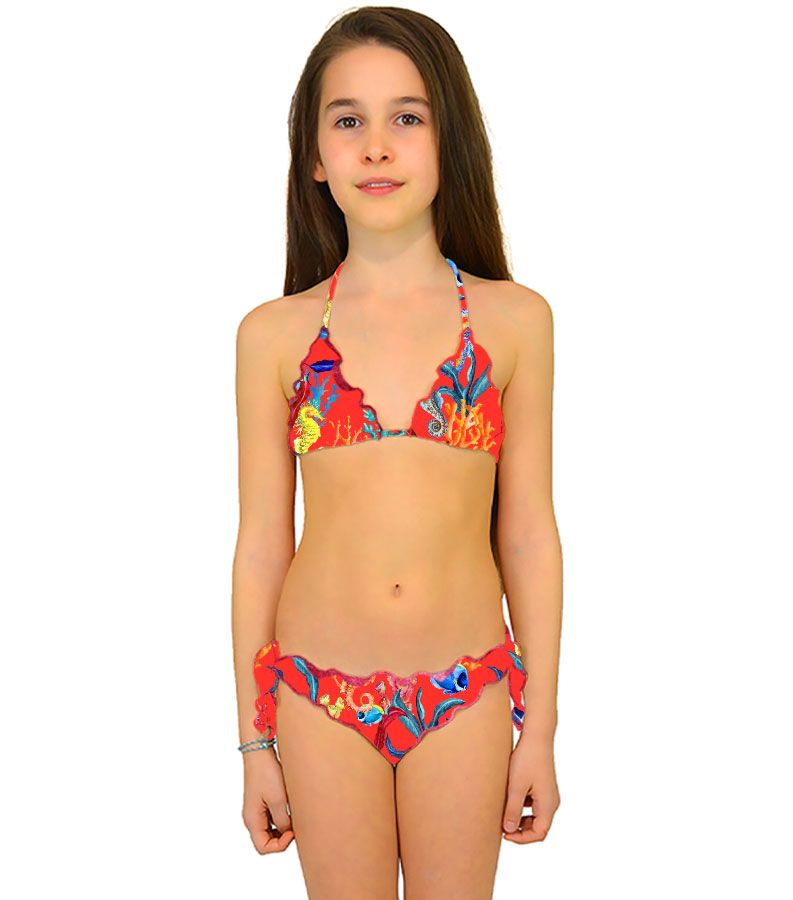 Zeybra TRIANGOLO BAMBINA REVERSIBILE CORALLI ORANGE Promozione
