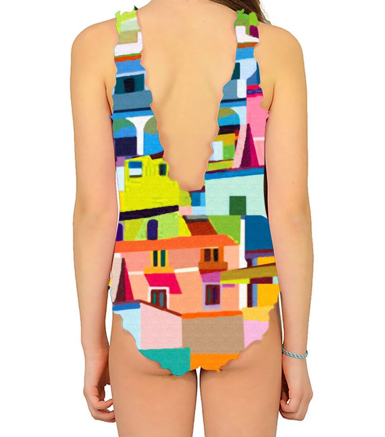 Zeybra COSTUME INTERO BAMBINA AMALFI GIALLO In Saldo