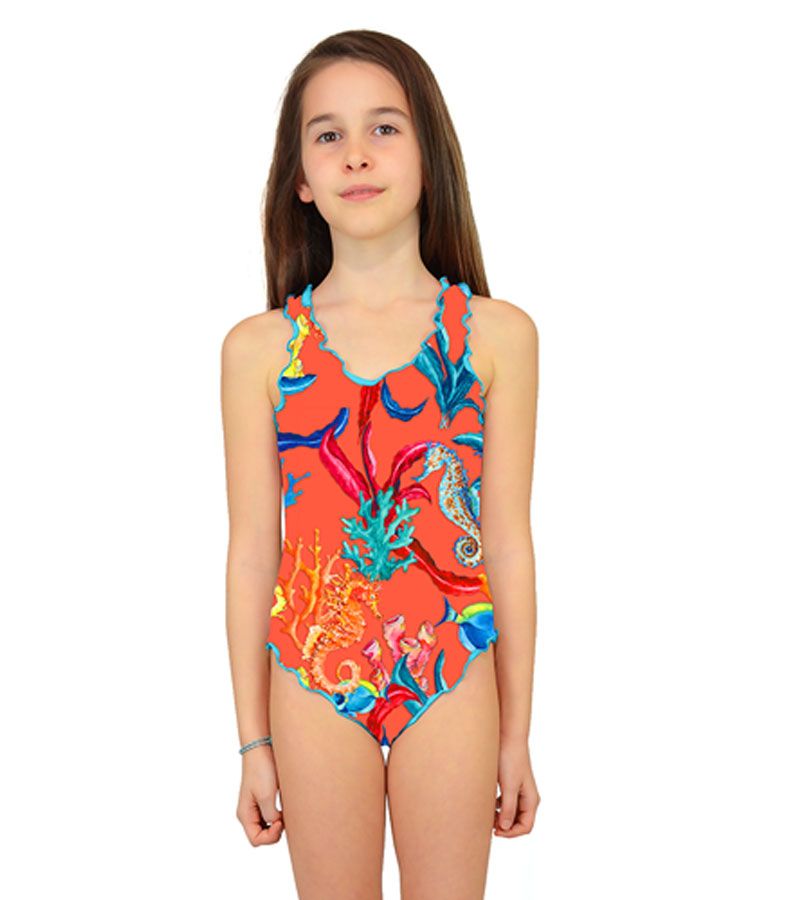 Zeybra COSTUME INTERO BAMBINA CORALLI ORANGE 2025