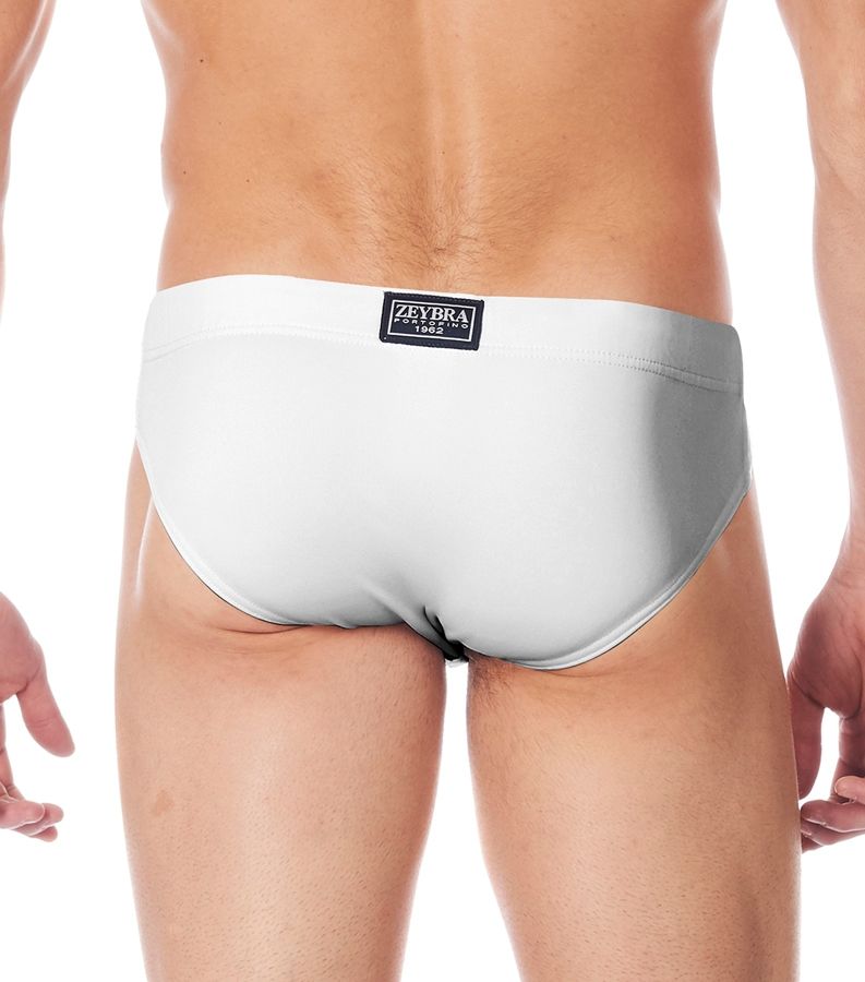 Zeybra SLIP ALTO UOMO TINTA UNITA BIANCO Soddisfazione Garantita