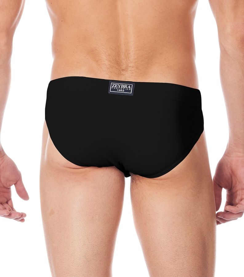 Zeybra SLIP ALTO UOMO TINTA UNITA BLACK Qualità Garantita