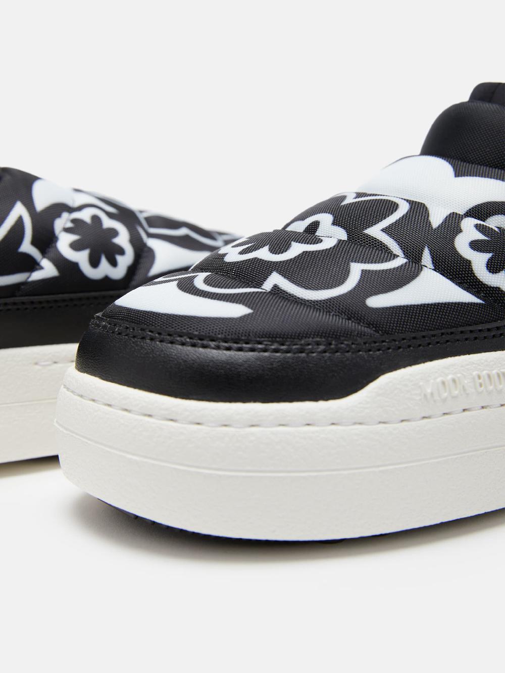 ﻿Moon Boot PARK SOFT NERO CON MOTIVO FLOREALE Affare Del Giorno