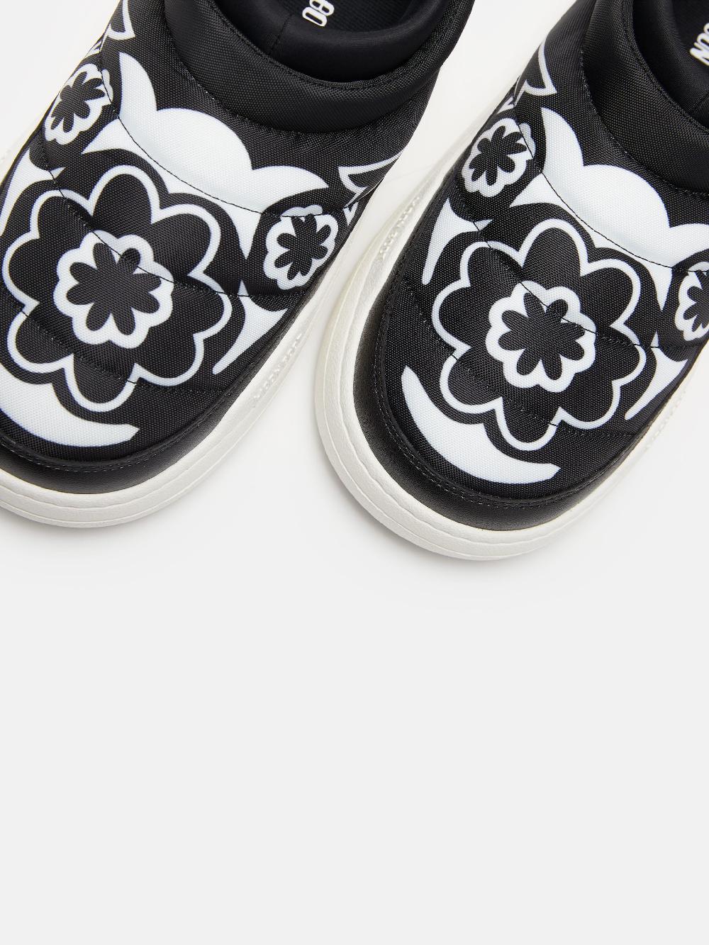 ﻿Moon Boot PARK SOFT NERO CON MOTIVO FLOREALE Affare Del Giorno