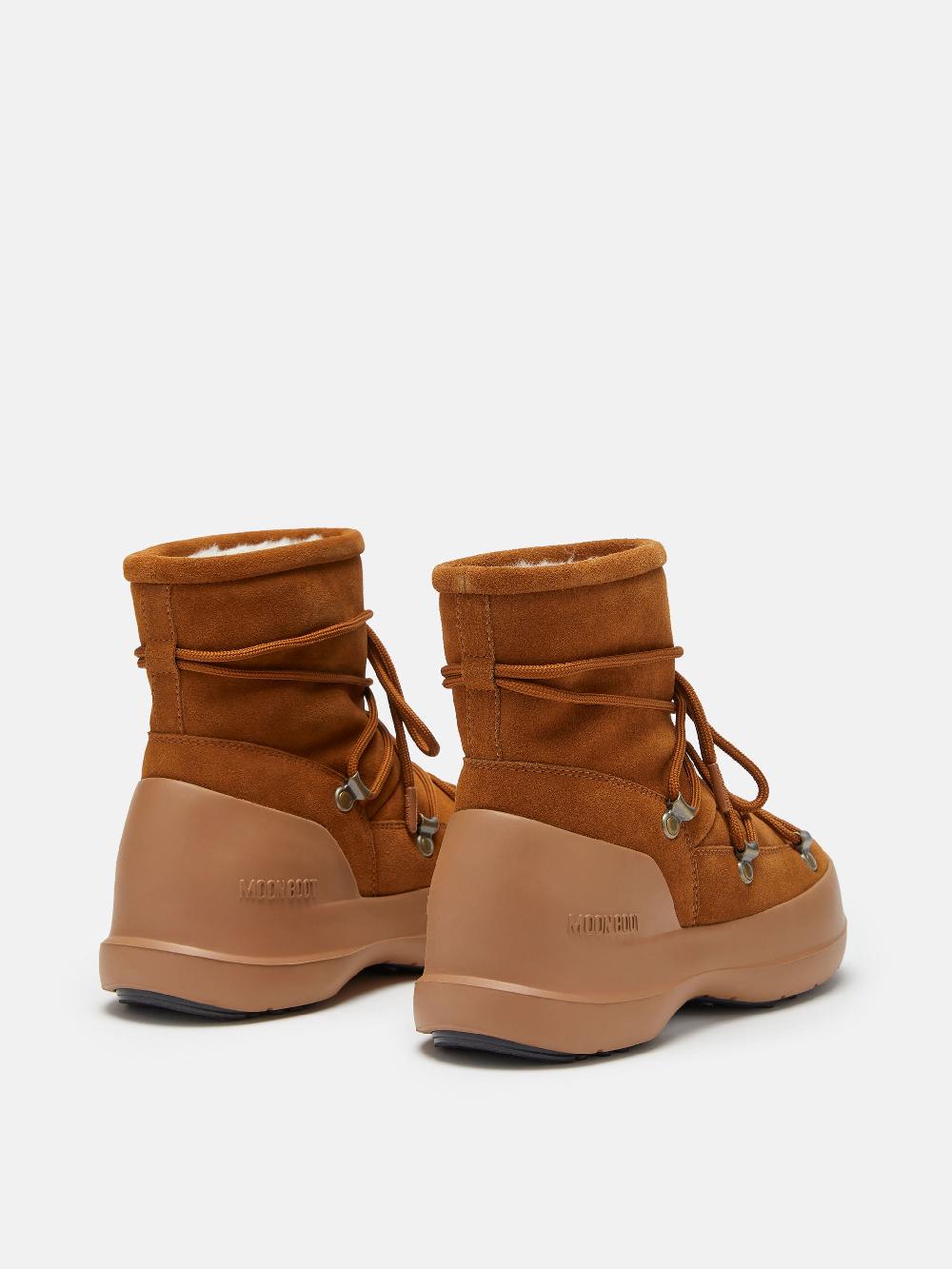 Moon Boot STIVALE LUNA COGNAC IN PELLE SCAMOSCIATA Prezzo Ridotto