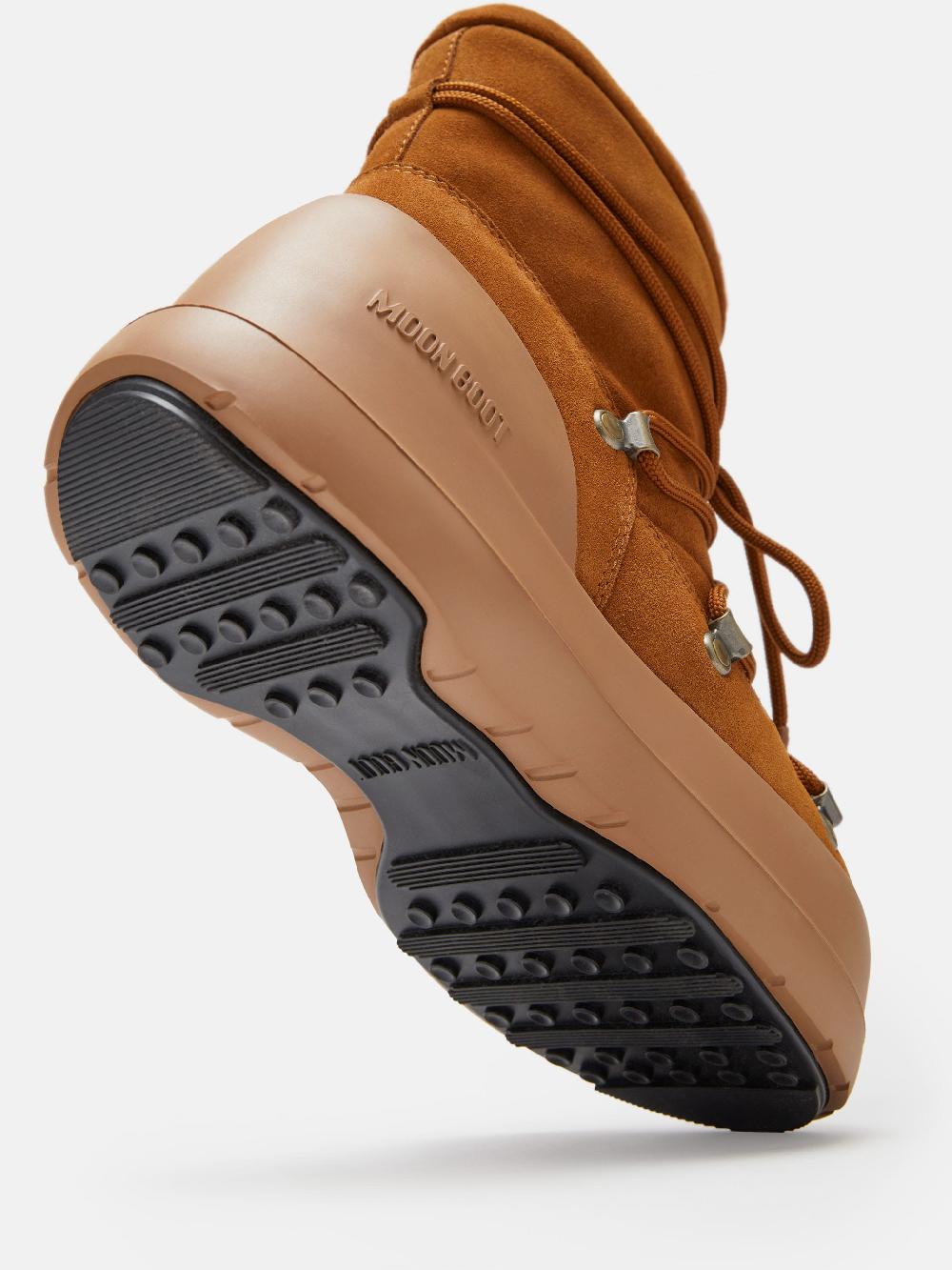 Moon Boot STIVALE LUNA COGNAC IN PELLE SCAMOSCIATA Prezzo Ridotto