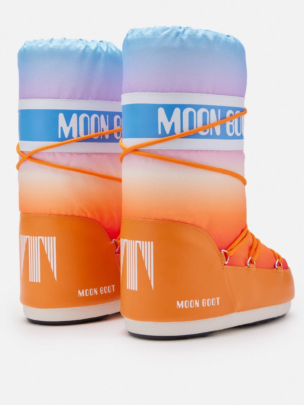 Moon Boot ICON ARANCIONE CON STAMPA SUNRISE Convenienza