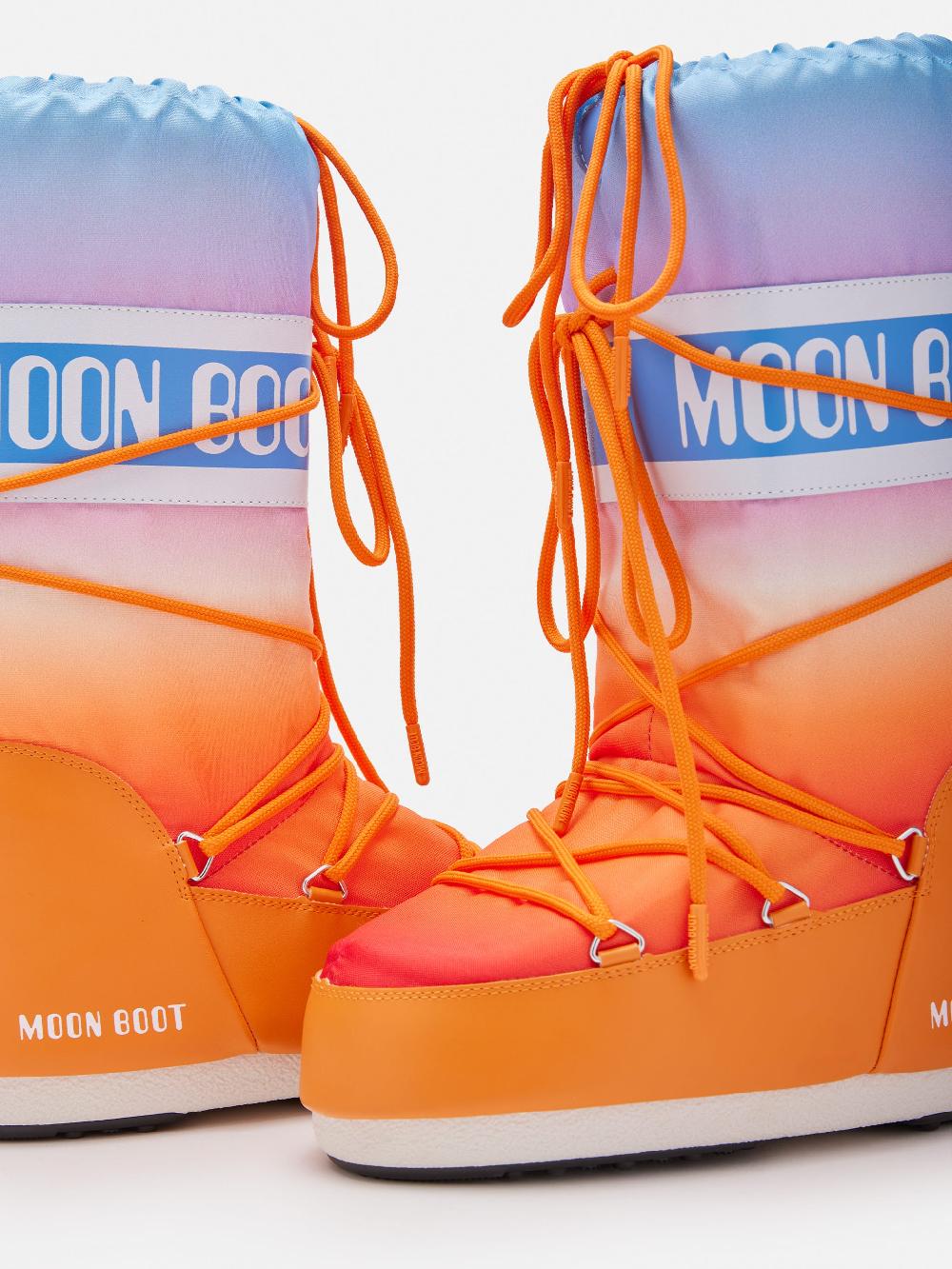Moon Boot ICON ARANCIONE CON STAMPA SUNRISE Convenienza