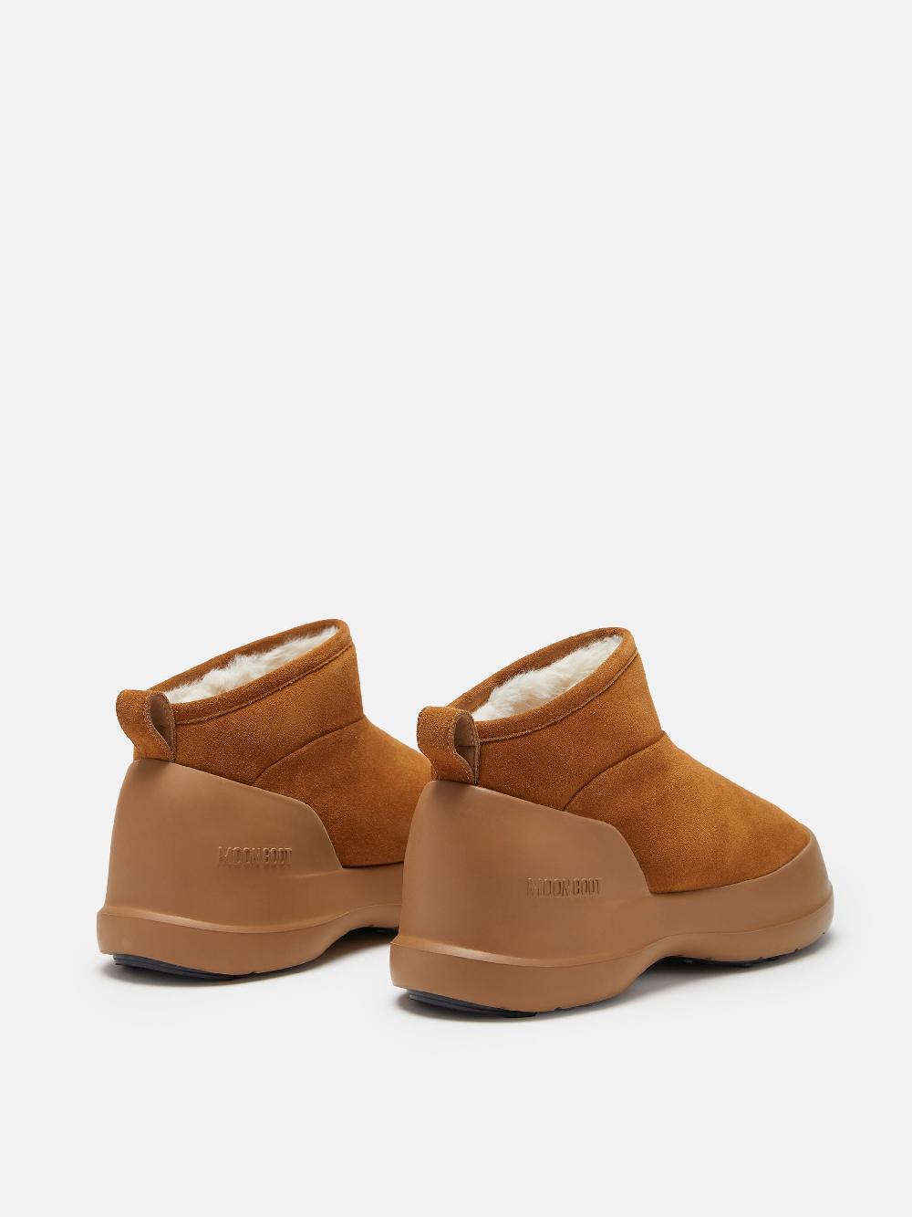 Moon Boot STIVALE LUNA LOW COGNAC IN PELLE SCAMOSCIATA Novità