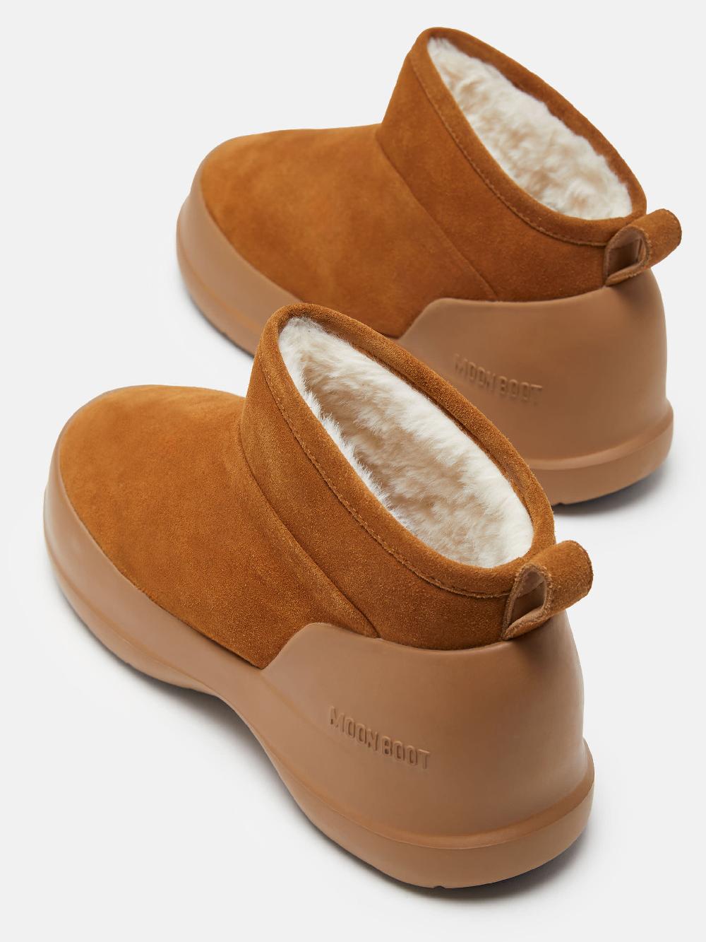 Moon Boot STIVALE LUNA LOW COGNAC IN PELLE SCAMOSCIATA Novità