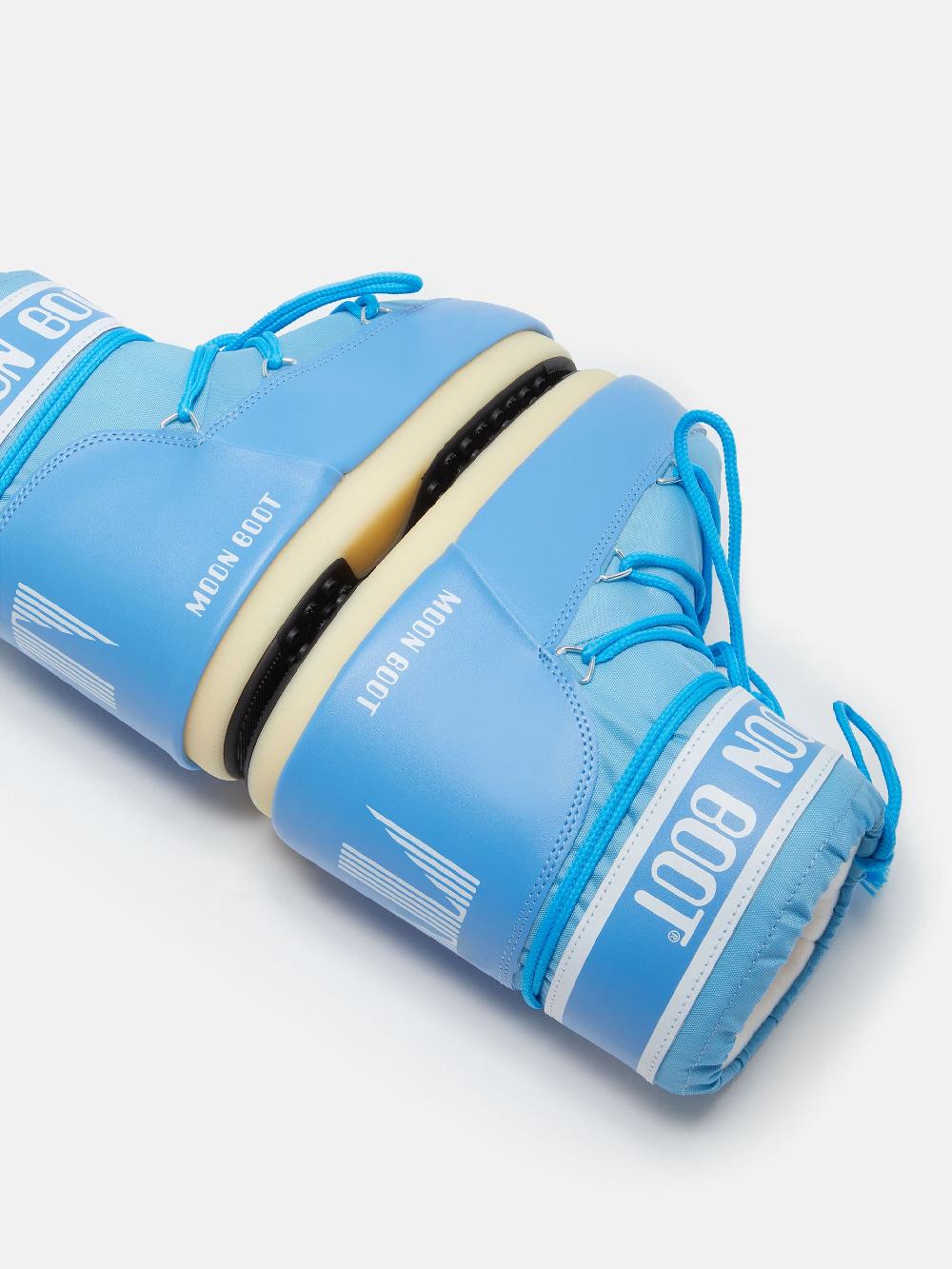 Moon Boot ICON LOW NYLON AZZURRO Sconto