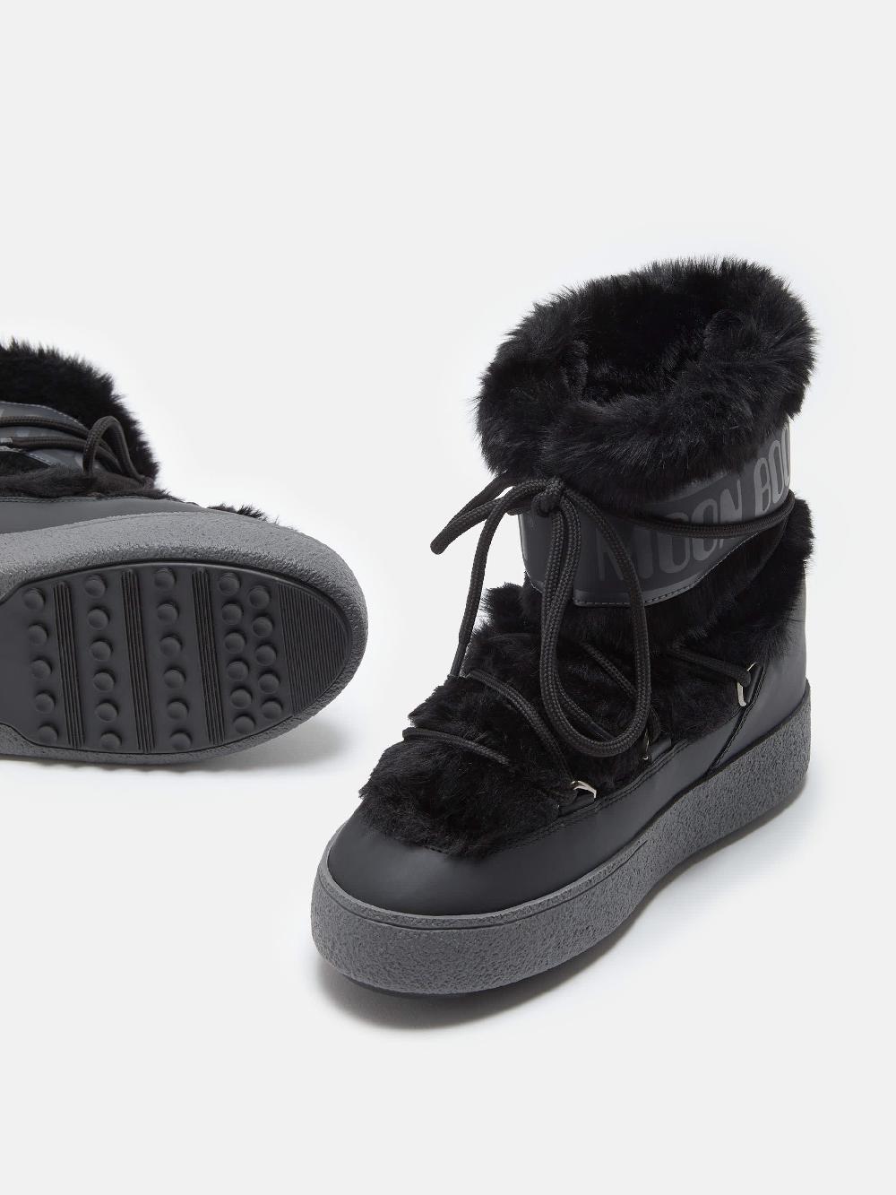 Moon Boot LTRACK LOW FAUX FUR NERO Economico