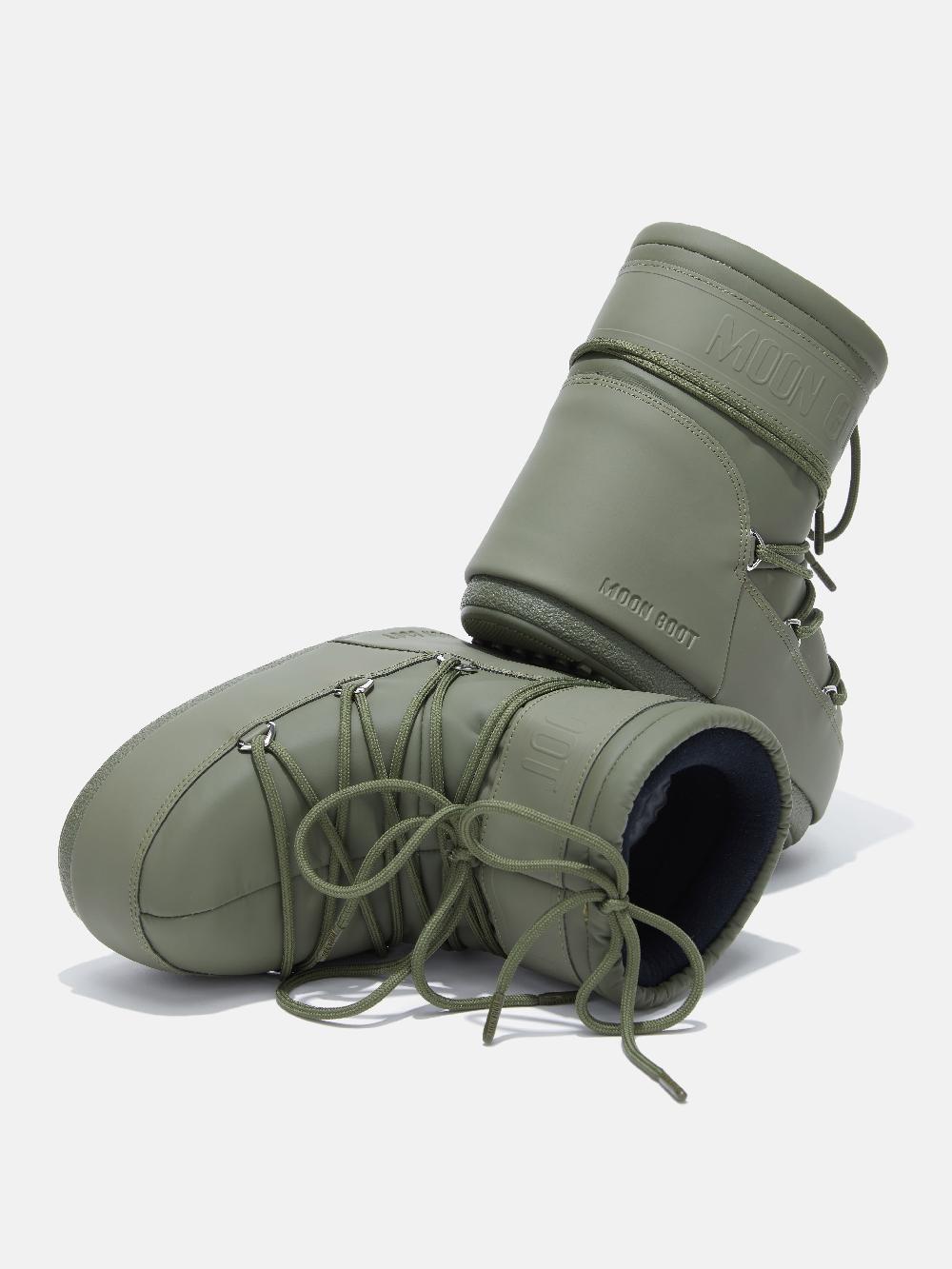 Moon Boot ICON LOW KAKI IN GOMMA Outlet