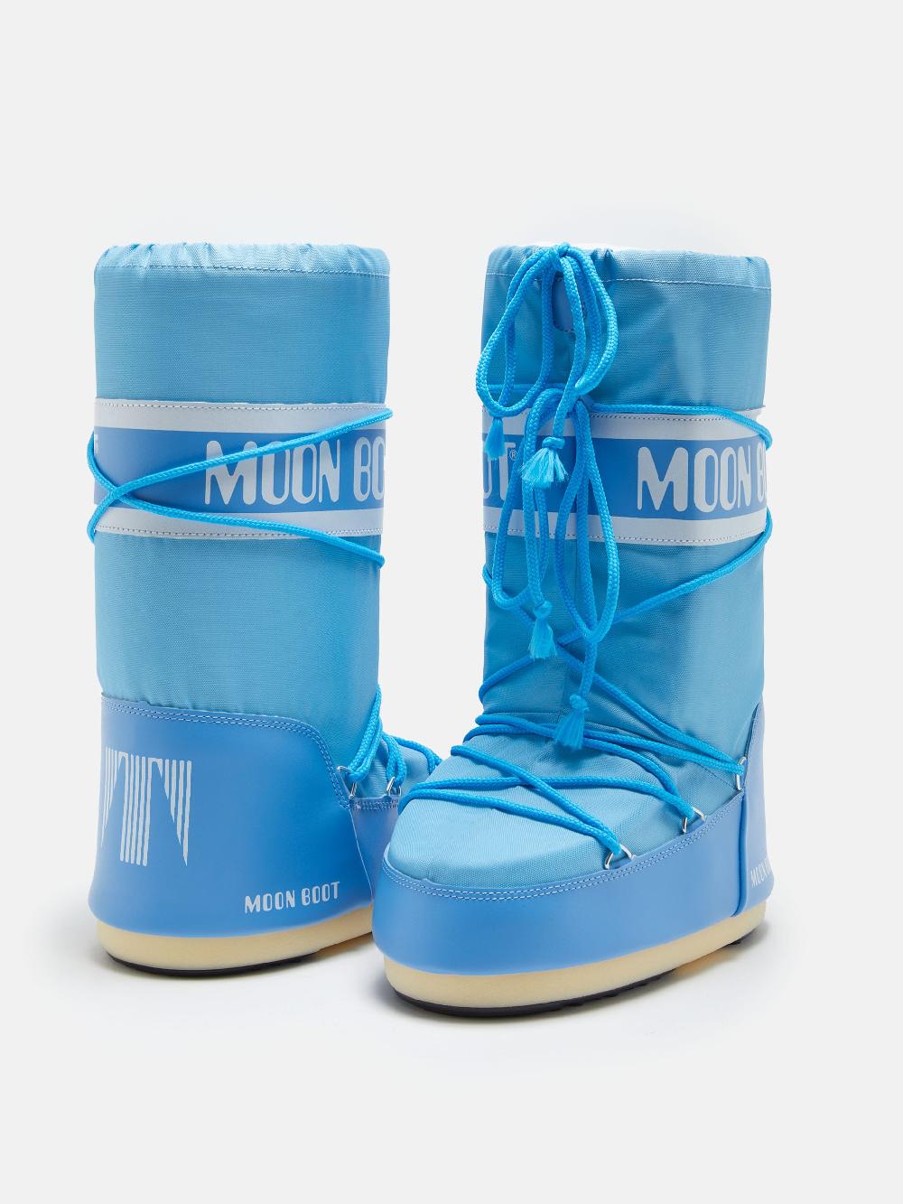 Moon Boot ICON NYLON AZZURRO Vendita Economica