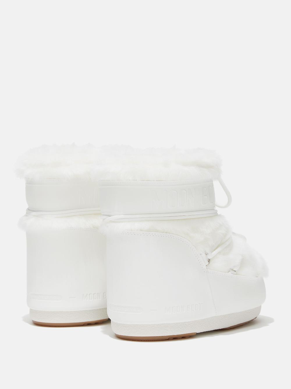 Moon Boot ICON LOW BIANCO IN ECOPELLICCIA Saldi Di Fabbrica
