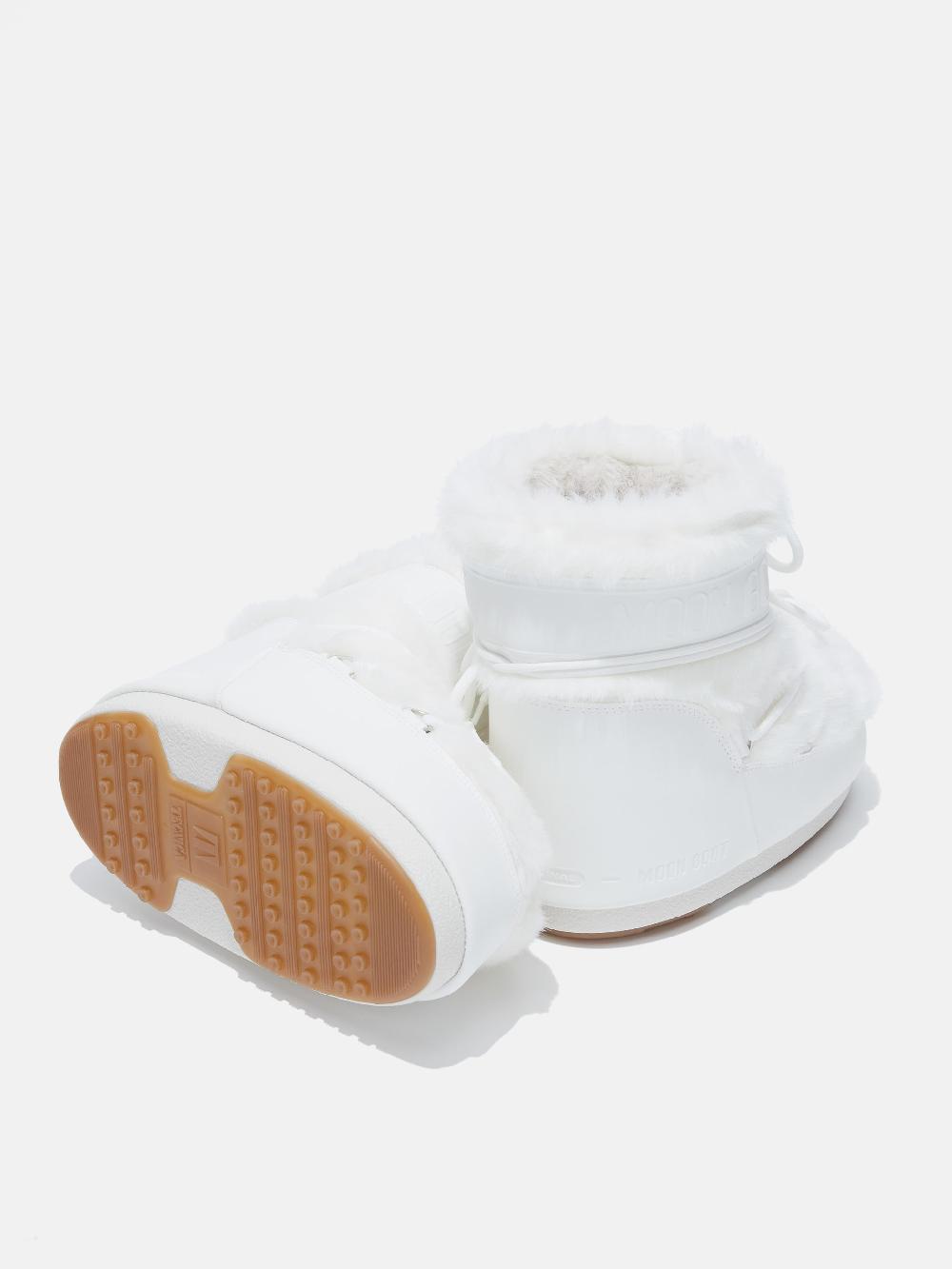 Moon Boot ICON LOW BIANCO IN ECOPELLICCIA Saldi Di Fabbrica