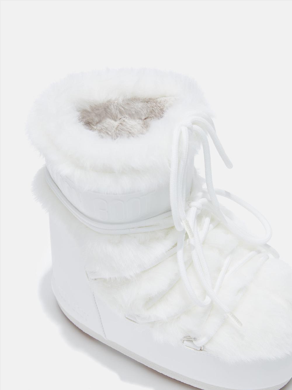 Moon Boot ICON LOW BIANCO IN ECOPELLICCIA Saldi Di Fabbrica