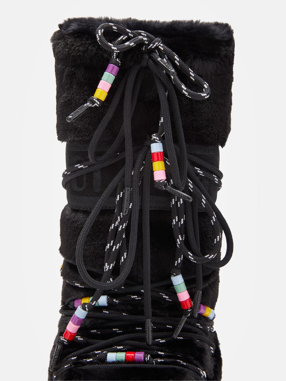 Moon Boot ICON FAUX-FUR BEADS NERO Vendite Flash