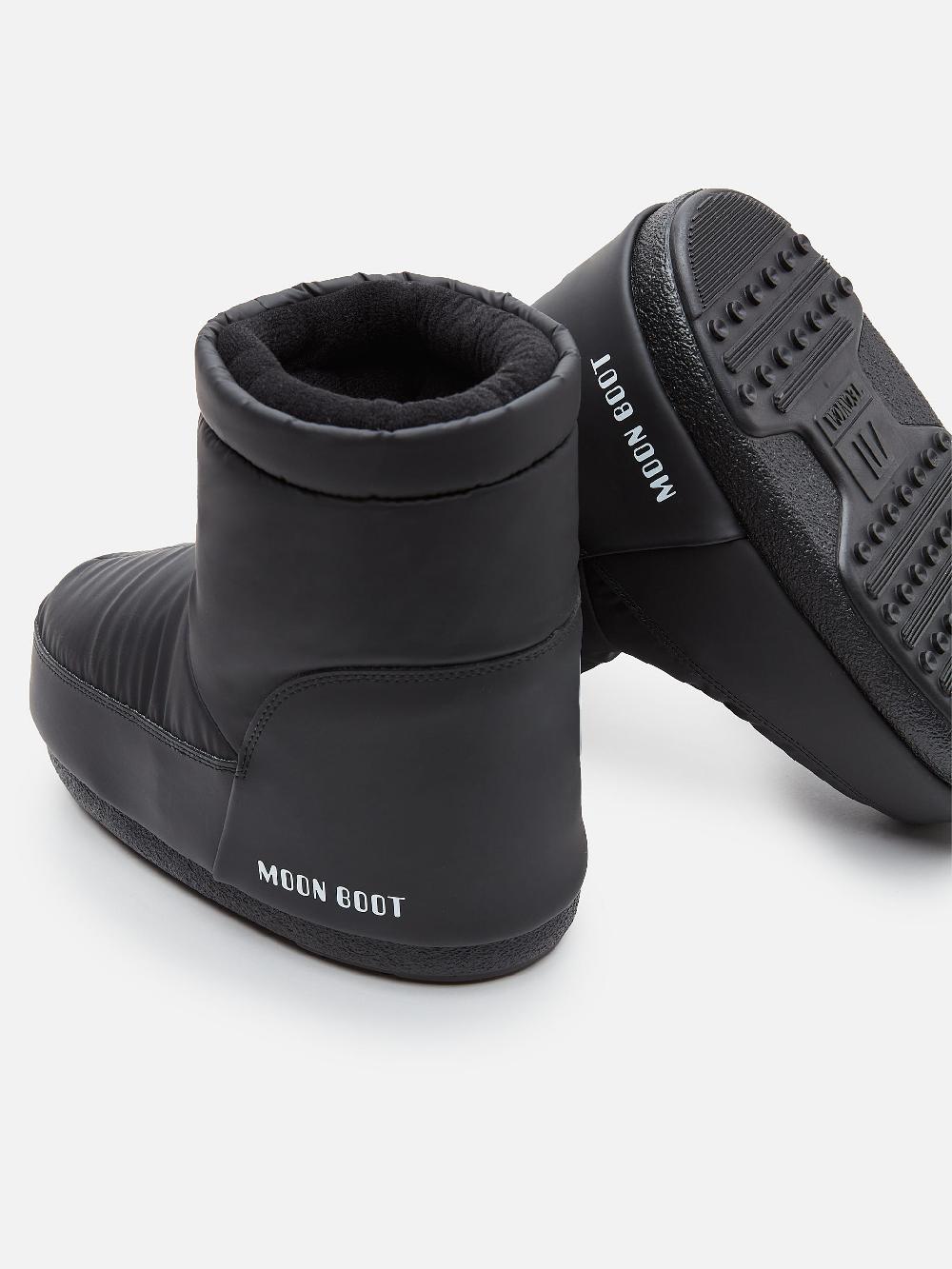 Moon Boot ICON LOW NERO IN GOMMA SENZA LACCI Italia