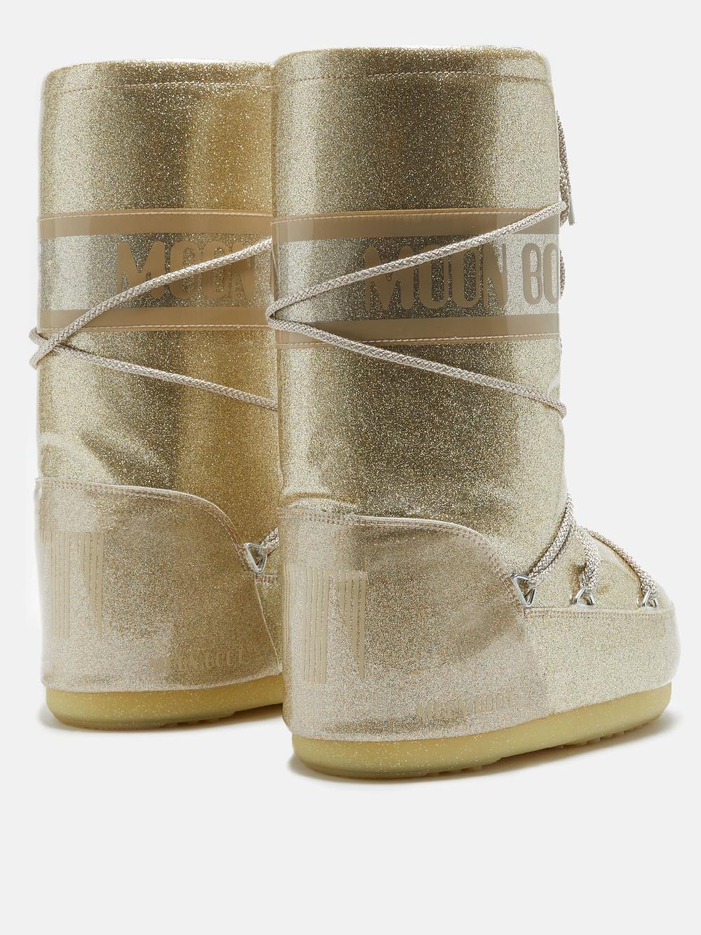 Moon Boot ICON GLITTER ORO Nuovo
