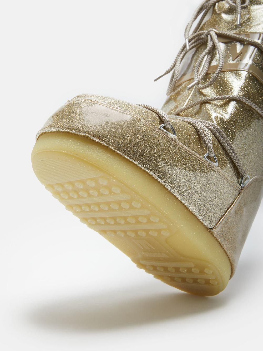 Moon Boot ICON GLITTER ORO Nuovo