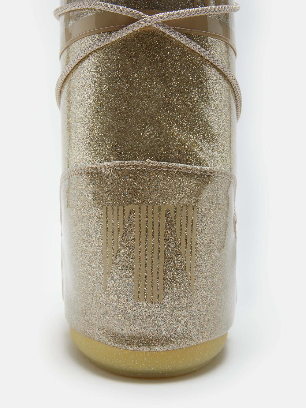 Moon Boot ICON GLITTER ORO Nuovo