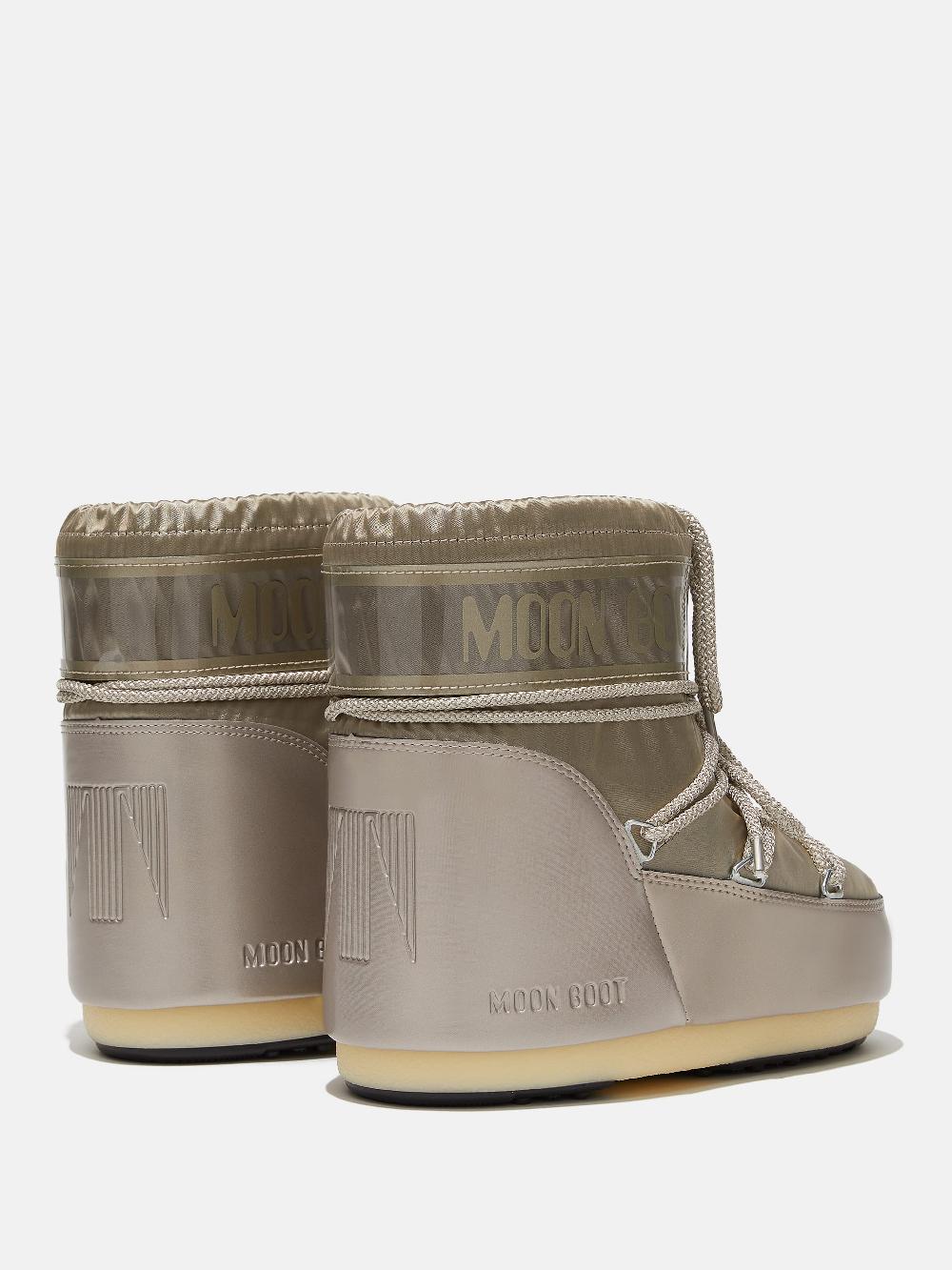 Moon Boot ICON LOW GLANCE PLATINO IN RASO Qualità