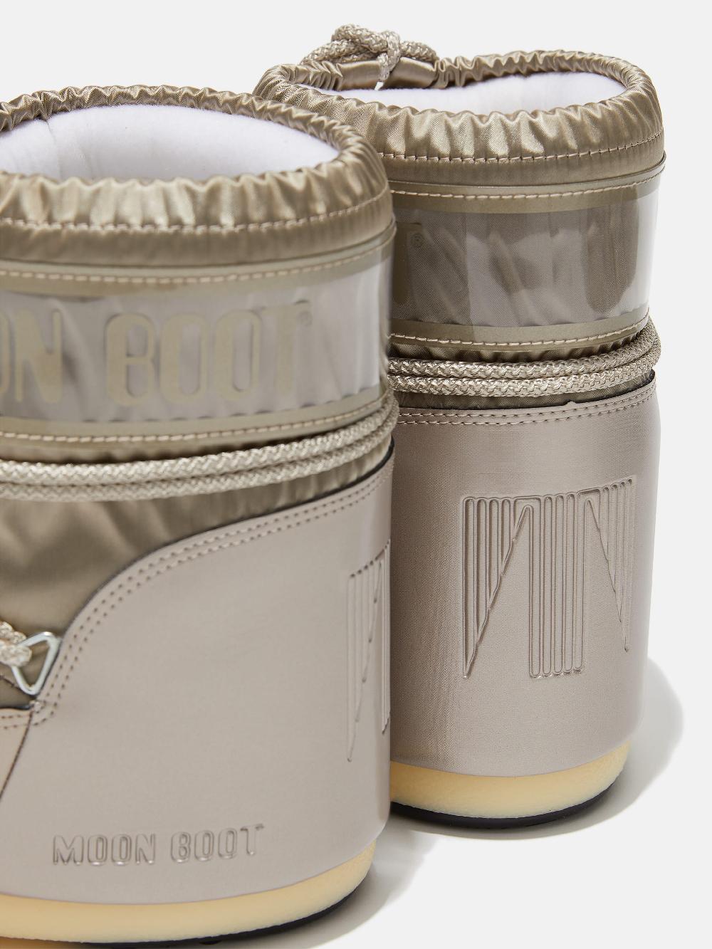 Moon Boot ICON LOW GLANCE PLATINO IN RASO Qualità