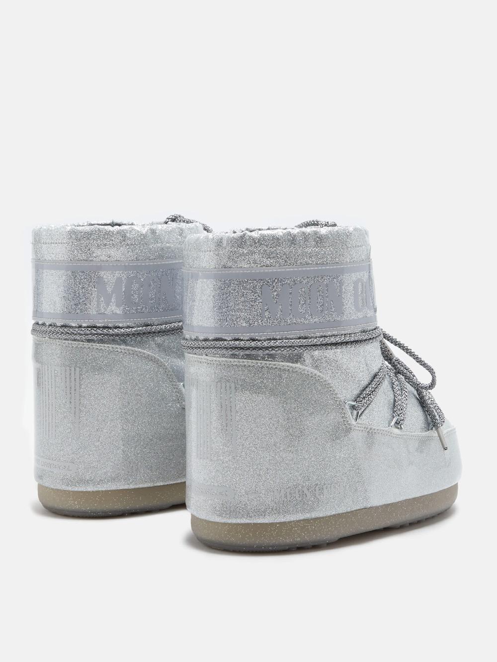 Moon Boot ICON LOW GLITTER ARGENTO Promozione
